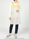 LAURAASHLEYローラアシュレイ形態安定加工カムローズストライプ柄綿混フリークロスエプロンレディース女性婦人プレゼントギフト70283006