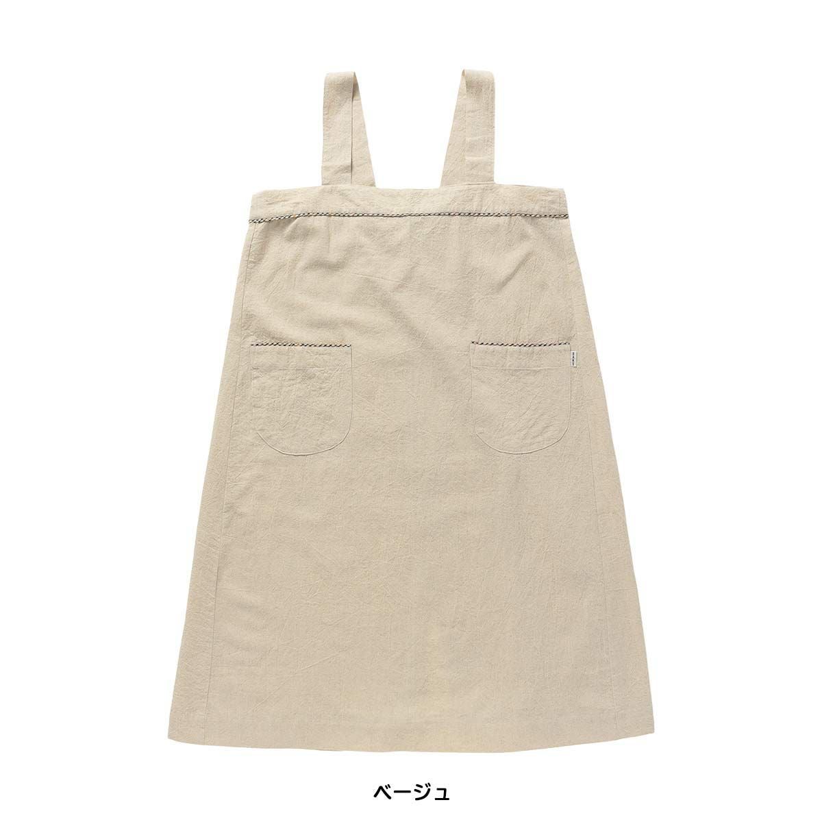 DAKS ジャンパースカート Wrinkle Plain 綿麻混 キャンバスウォッシュ