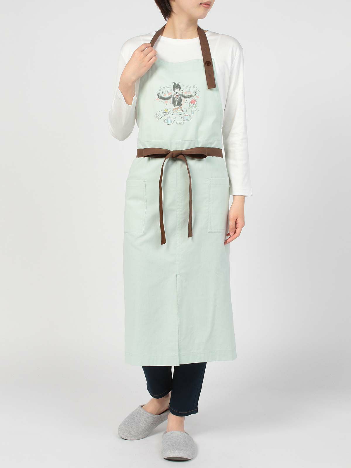 DAKS × YOCO NAGAMIYA COLLABORATION Full Breakfast柄 綿100％ 首掛け