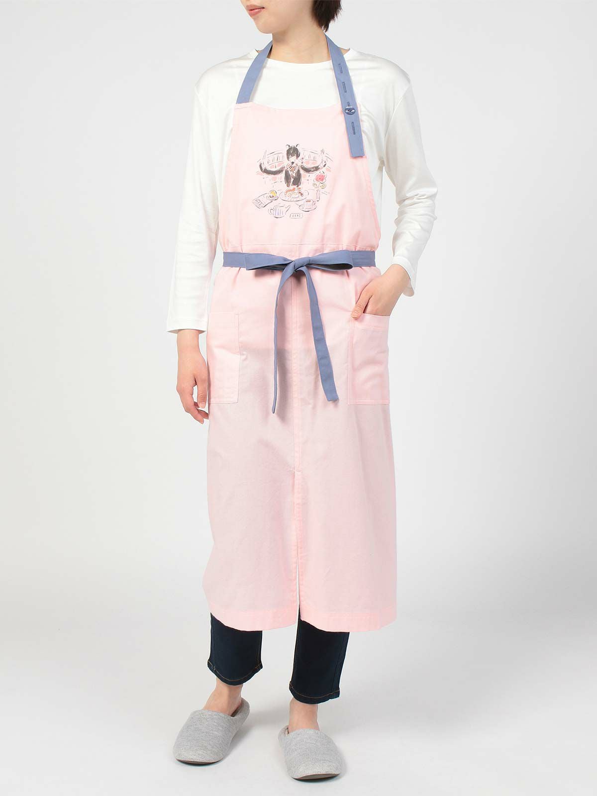 DAKS × YOCO NAGAMIYA COLLABORATION Full Breakfast柄 綿100％ 首掛け