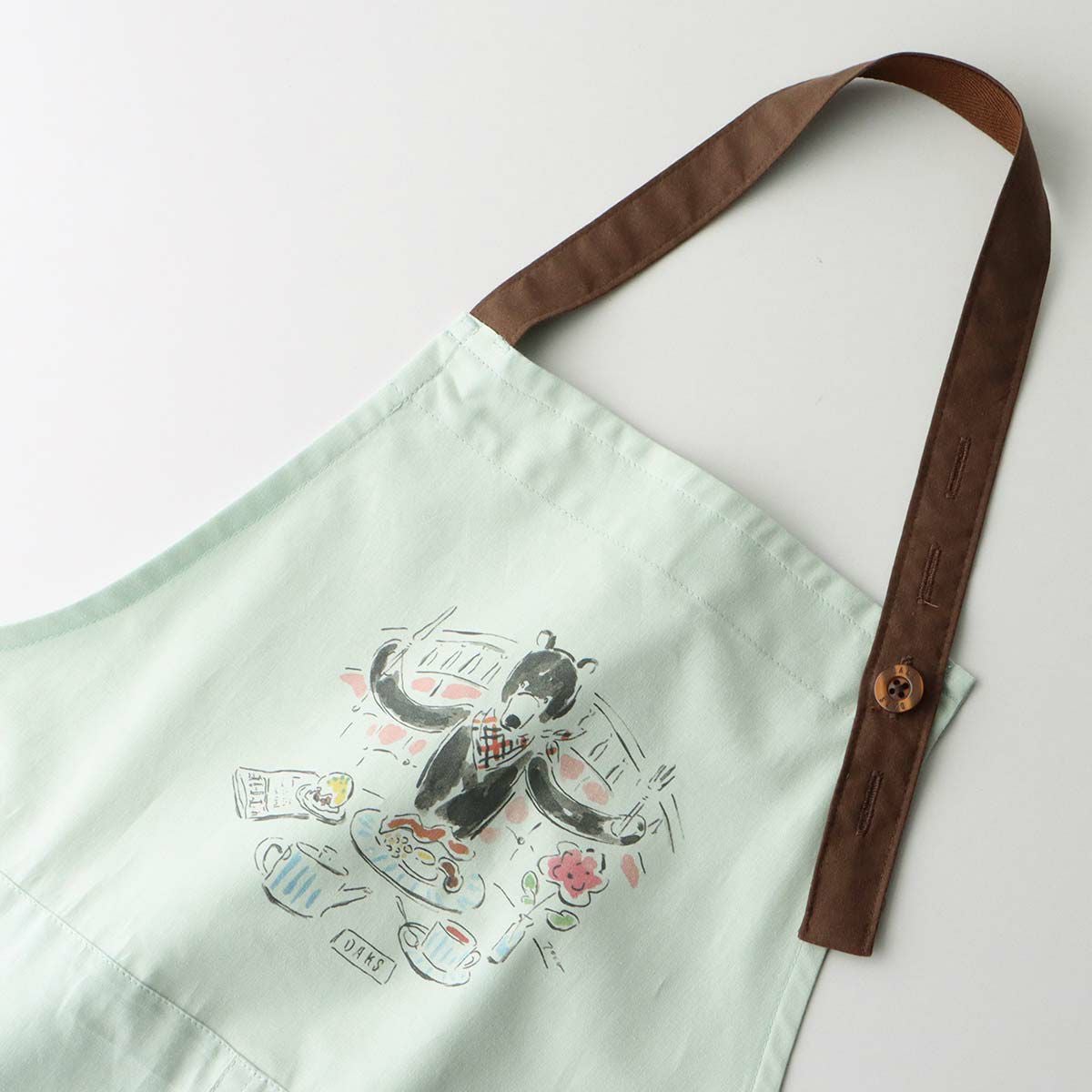 DAKS × YOCO NAGAMIYA COLLABORATION Full Breakfast柄 綿100％ 首掛け