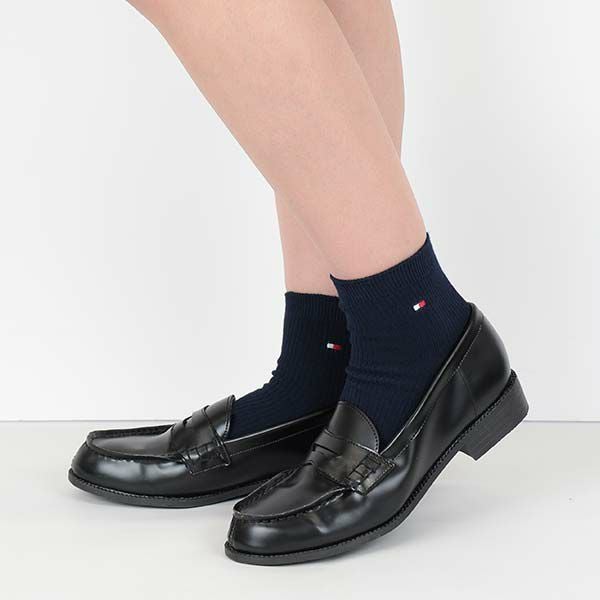 TOMMY HILFIGER【10cm丈】スクールソックス ワンポイント 両面刺繍