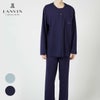 LANVINCOLLECTIONランバンコレクション上下セット【M・Lサイズ】綿100％先染め接結バイカラー長袖カットソーパジャマメンズ男性紳士部屋着あたたかいプレゼントギフト54430023