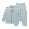 LANVINCOLLECTIONランバンコレクション上下セット【M・Lサイズ】綿100％先染め接結バイカラー長袖前ボタン前開きテーラーパジャマメンズ男性紳士部屋着あたたかいプレゼントギフト54430024