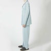 LANVINCOLLECTIONランバンコレクション上下セット【M・Lサイズ】綿100％先染め接結バイカラー長袖前ボタン前開きテーラーパジャマメンズ男性紳士部屋着あたたかいプレゼントギフト54430024