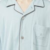 LANVINCOLLECTIONランバンコレクション上下セット【M・Lサイズ】綿100％先染め接結バイカラー長袖前ボタン前開きテーラーパジャマメンズ男性紳士部屋着あたたかいプレゼントギフト54430024