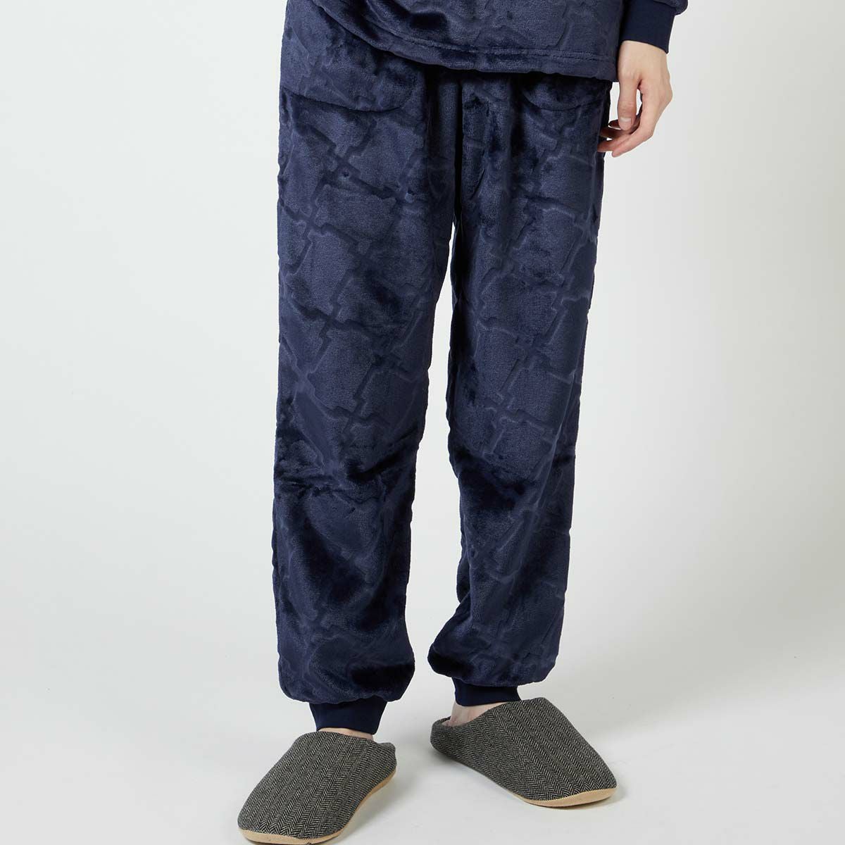 LANVINCOLLECTIONランバンコレクション【LLサイズ】滑らかフリースシルキーマイヤースウェットパンツ長ズボンボトムスラウンジウェアメンズ男性紳士部屋着あたたかいプレゼントギフト54437033