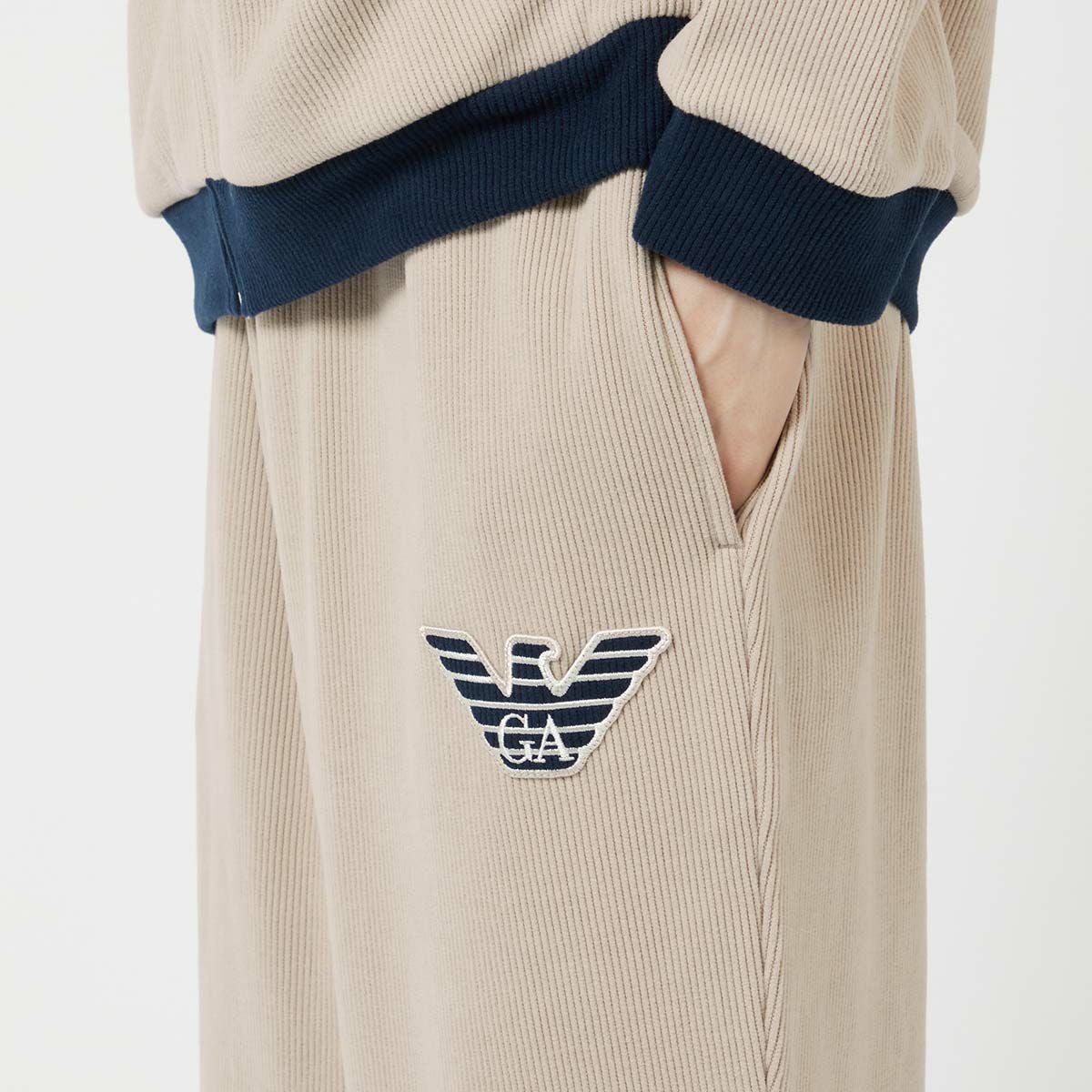 50%OFF EMPORIO ARMANI CORDUROY LONG PANTS コーデュロイ フリース