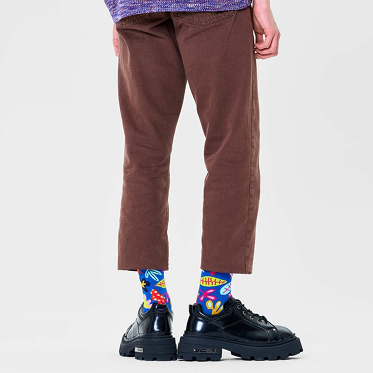 HappySocksハッピーソックスLeaves（リーブス）クルー丈ソックス靴下ユニセックスメンズ＆レディースプレゼント無料ラッピングギフト10231082