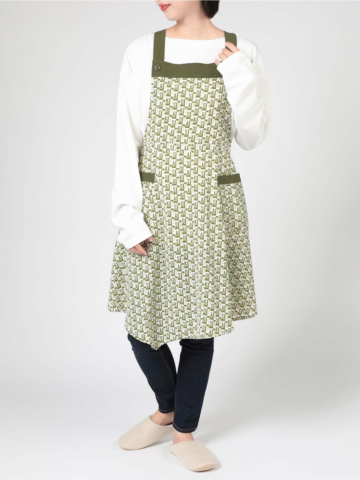 DAKS ダックス Geo monogram柄 ポリエステル100％ 後結び ロング