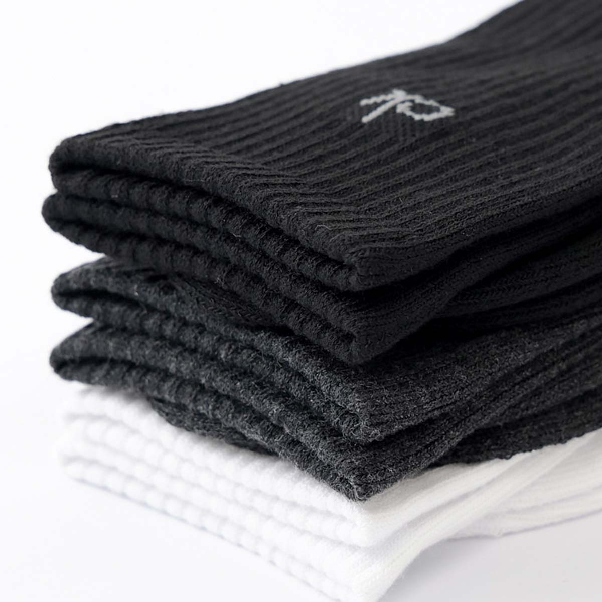 【3足セット】CalvinKleinカルバンクラインメンズ足底パイルワンポイント刺繍無地リブクルー丈ソックス靴下男性紳士プレゼント無料ラッピングギフト92572201