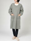 HOUSEWEARSTUDIOハウスウェアスタジオ綿100％先染めギンガムアースギンガム柄後ろ結び割烹着かっぽう着カッポースモックエプロンレディース70372048