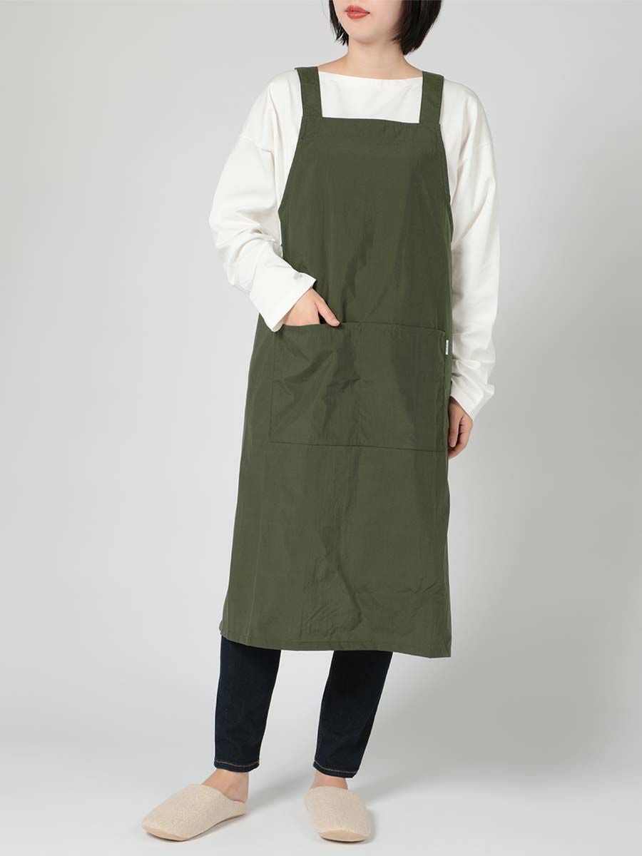 お値下げ　未使用　人気の作家様　ヴィンテージクロスエプロン　ハンドメイド作家様 HOUSE WEAR STUDIO ハウスウェアスタジオ 撥水加工 ナイロン100