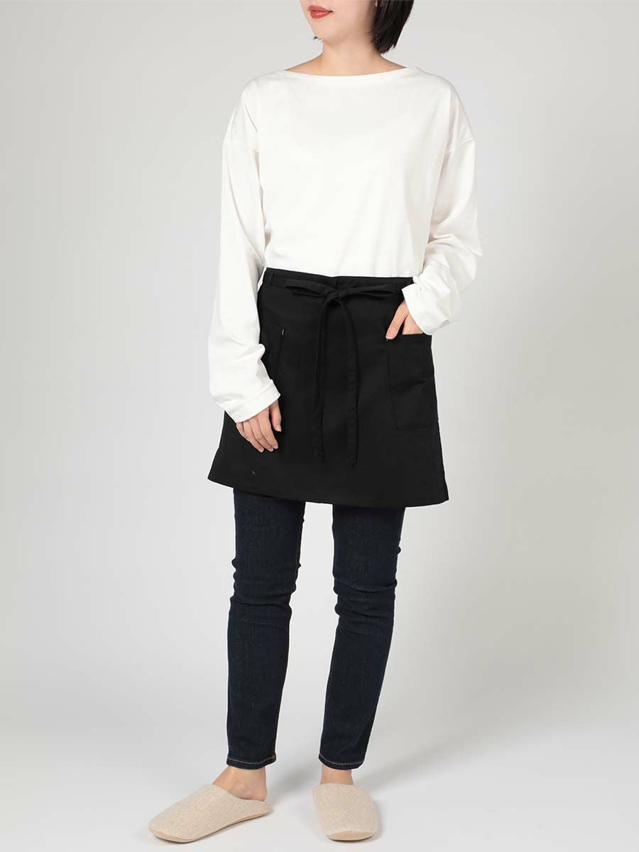 HOUSE WEAR STUDIO ツイル 無地 綿100％ 前結び サロン エプロン