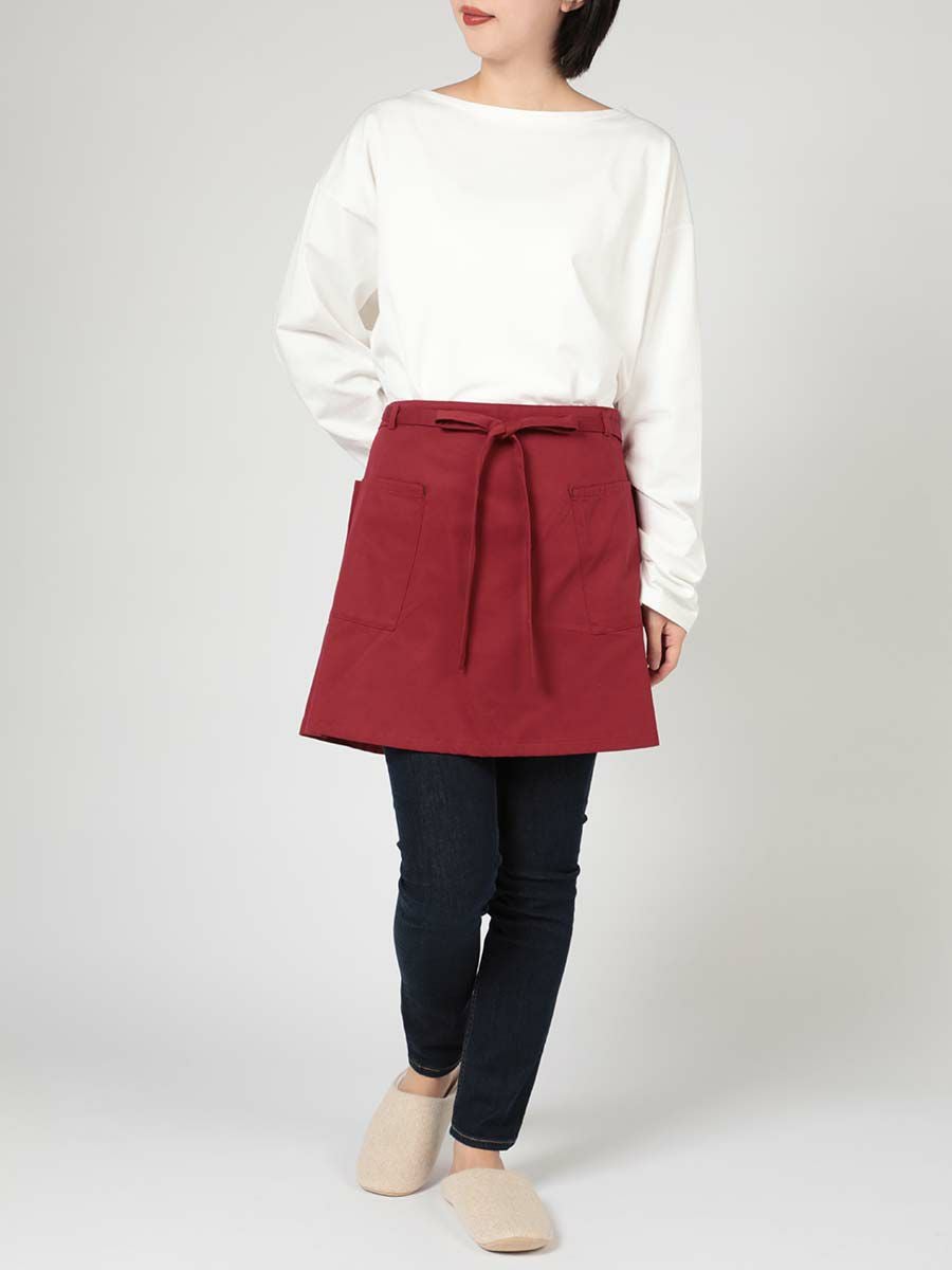 HOUSE WEAR STUDIO ツイル 無地 綿100％ 前結び サロン エプロン