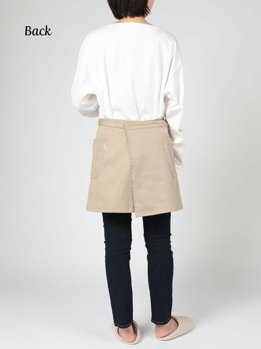 HOUSE WEAR STUDIO ツイル 無地 綿100％ 前結び サロン エプロン