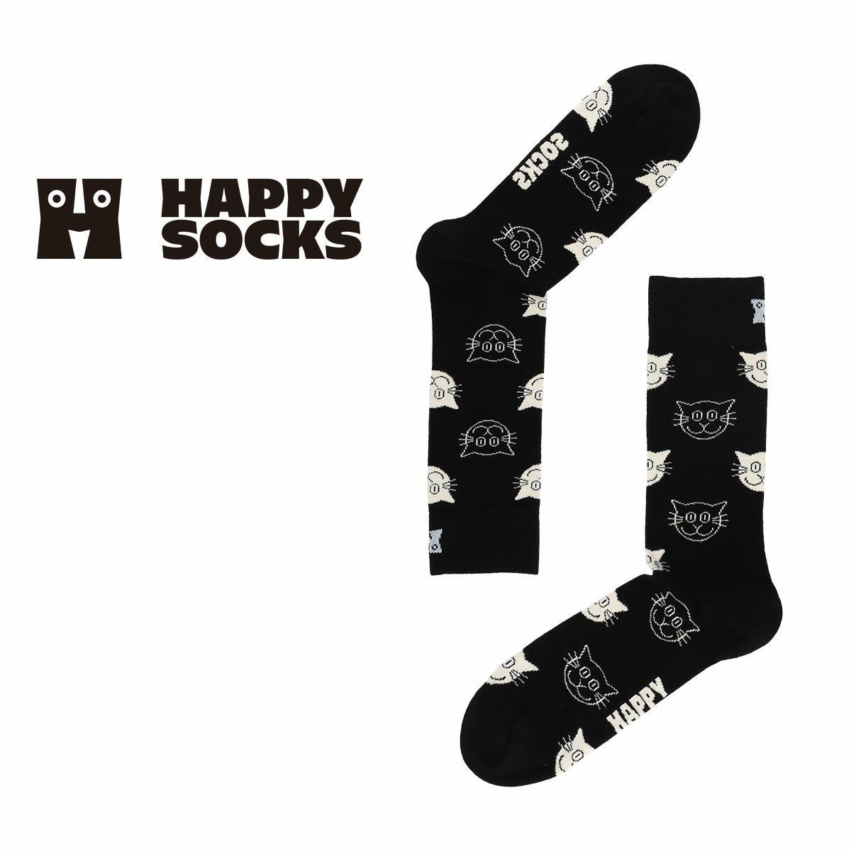 HappySocksハッピーソックスCat（キャット）クルー丈ソックスJAPANEDITION靴下ユニセックスメンズ＆レディースプレゼント無料ラッピングギフト10233139