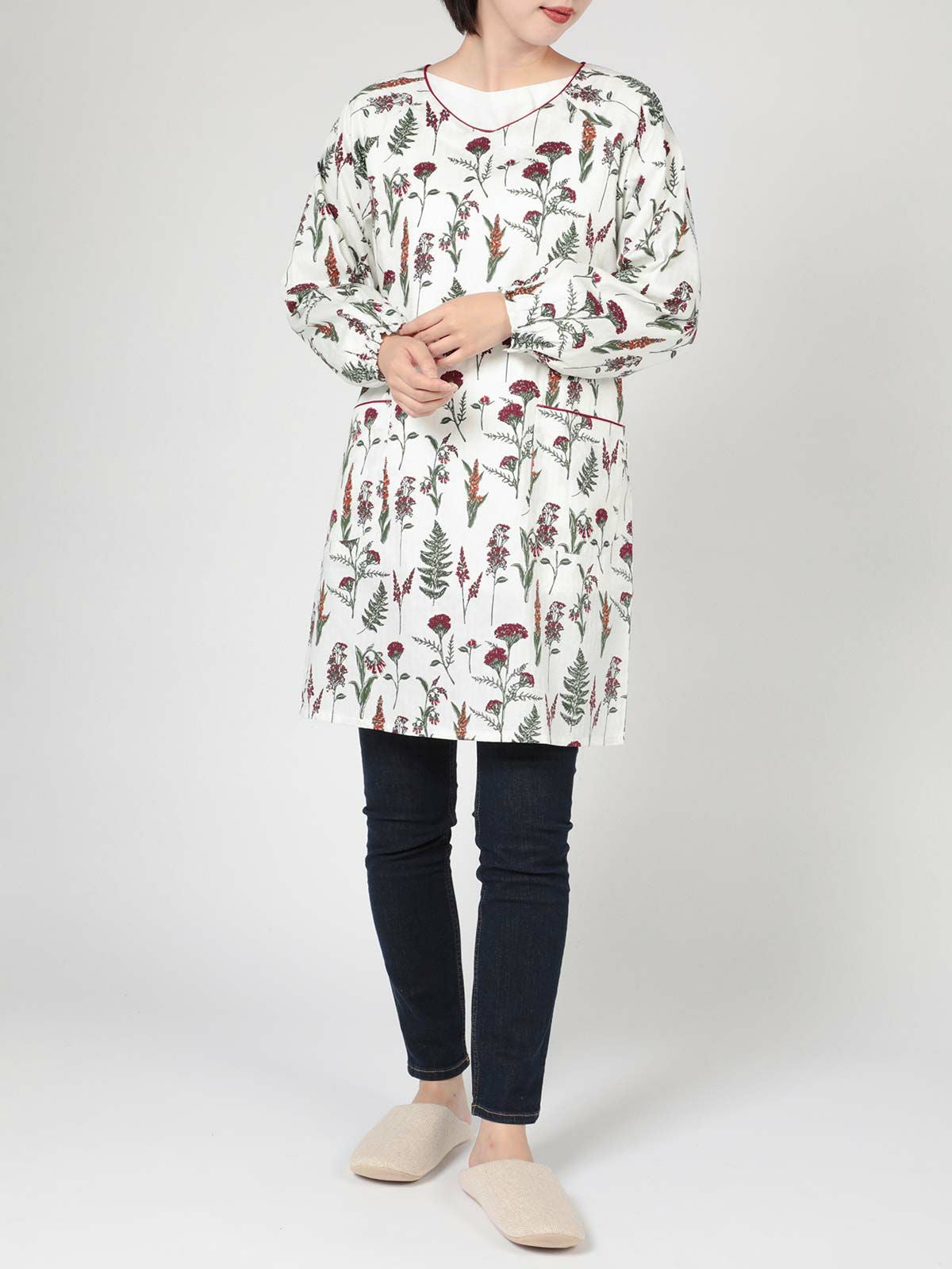 DAKS 形態安定加工 British Wildflower 綿100％ サテンストライプ 後