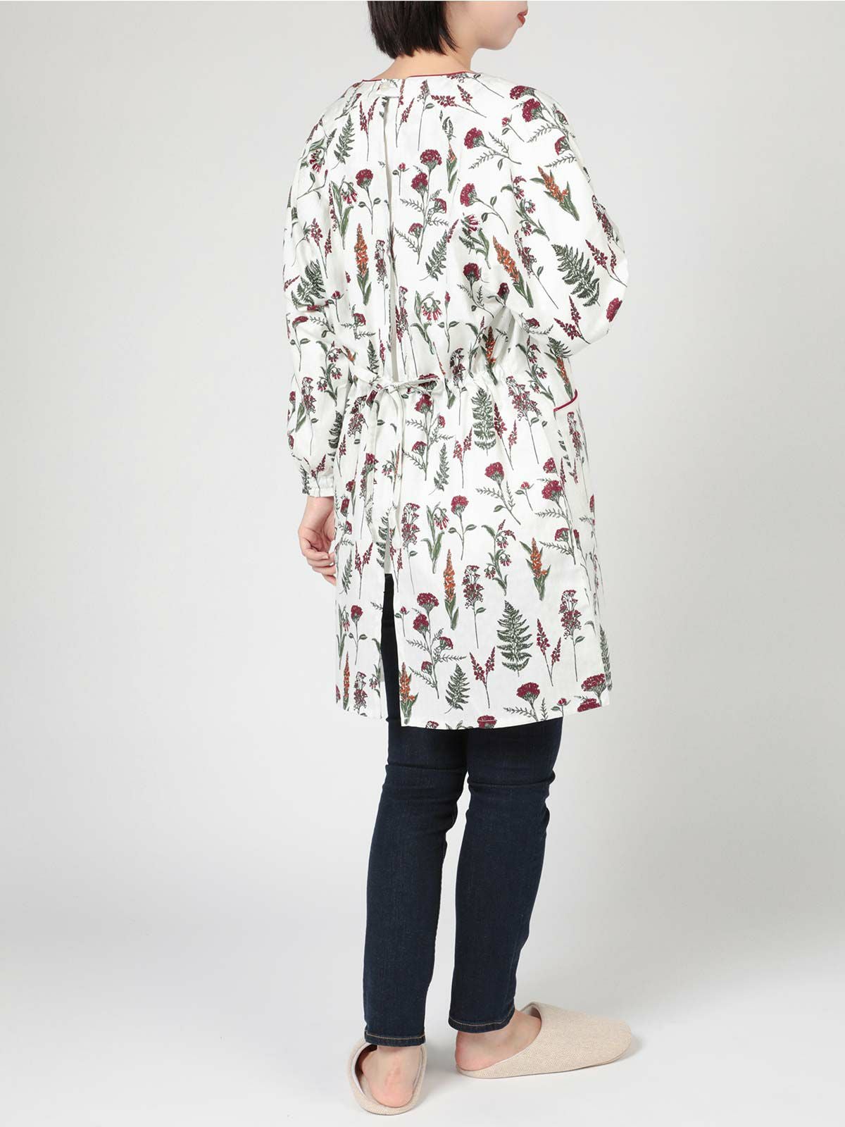 DAKS 形態安定加工 British Wildflower 綿100％ サテンストライプ 後