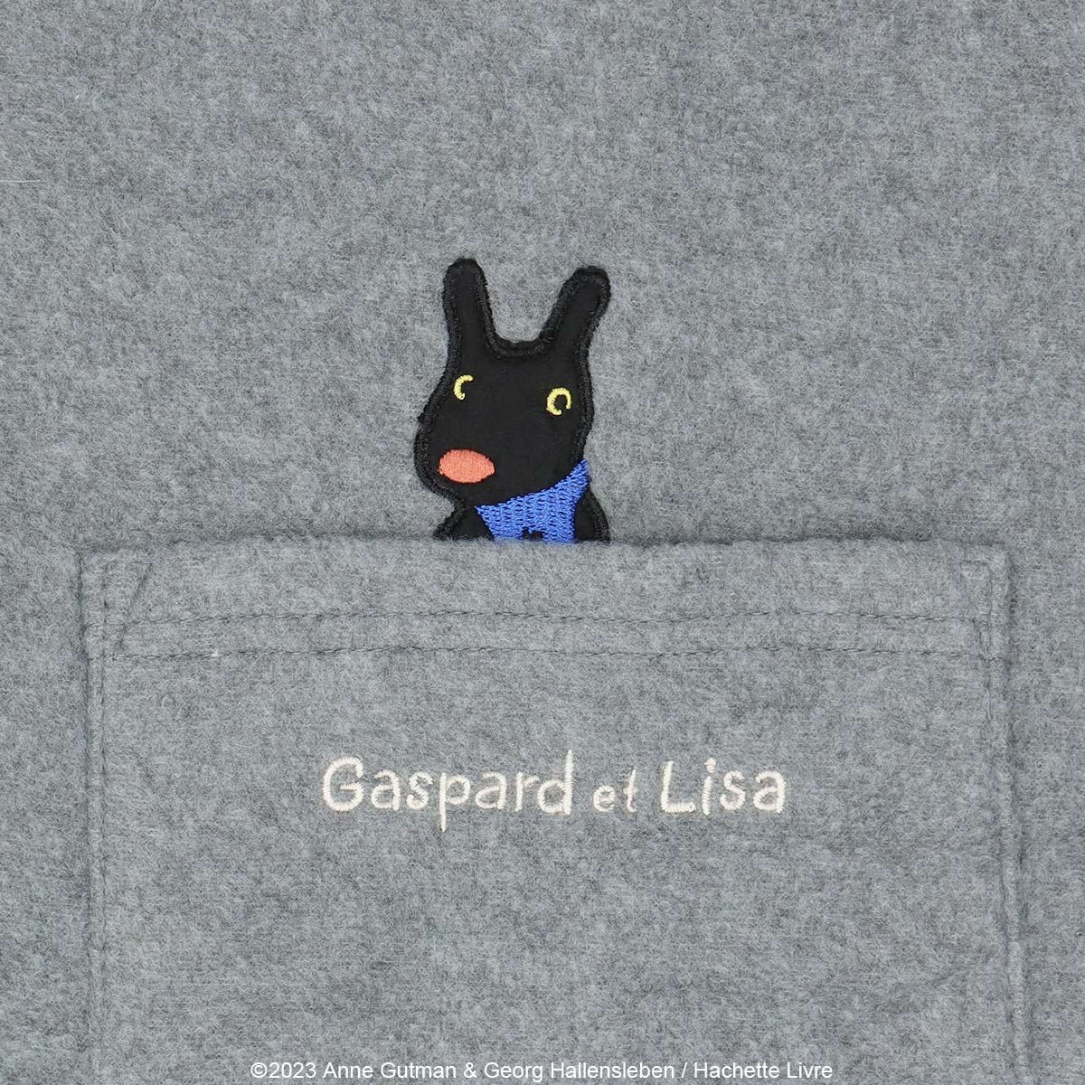 GaspardetLisaリサとガスパールアミティエフリースポリエステル100％前ボタン割烹着かっぽう着カッポースモックエプロン70830916