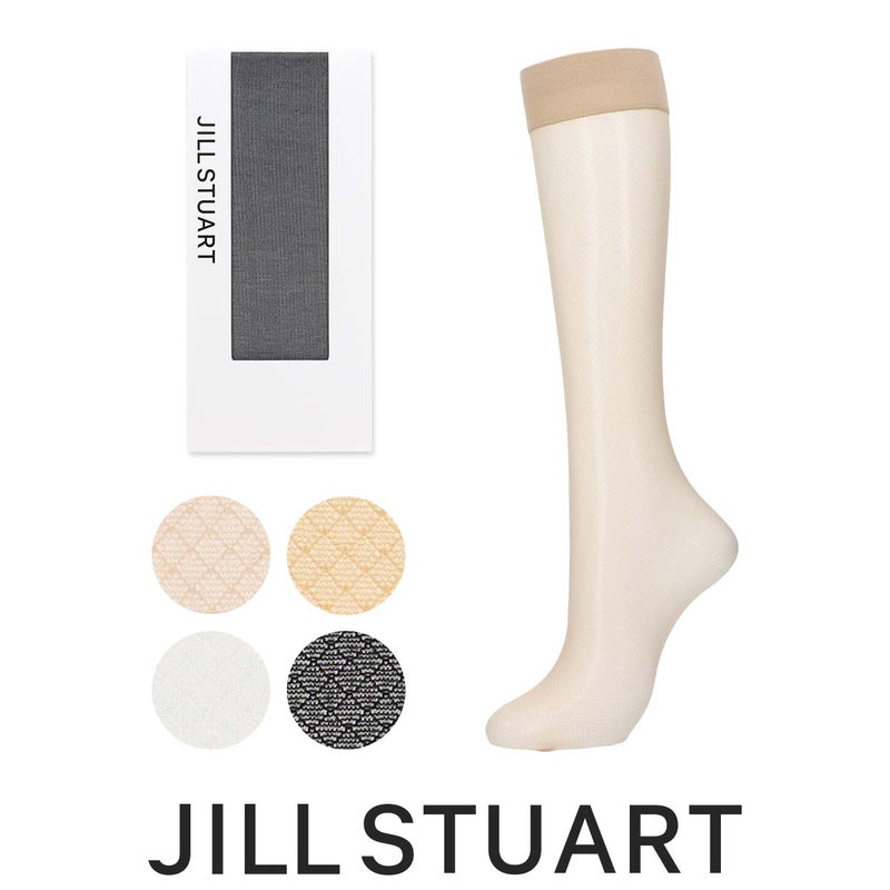 JILLSTUARTジルスチュアート日本製ブライトプチダイヤストッキングハイソックス靴下セパレート柄つま先スルーレディース女性婦人プレゼントギフト01055540