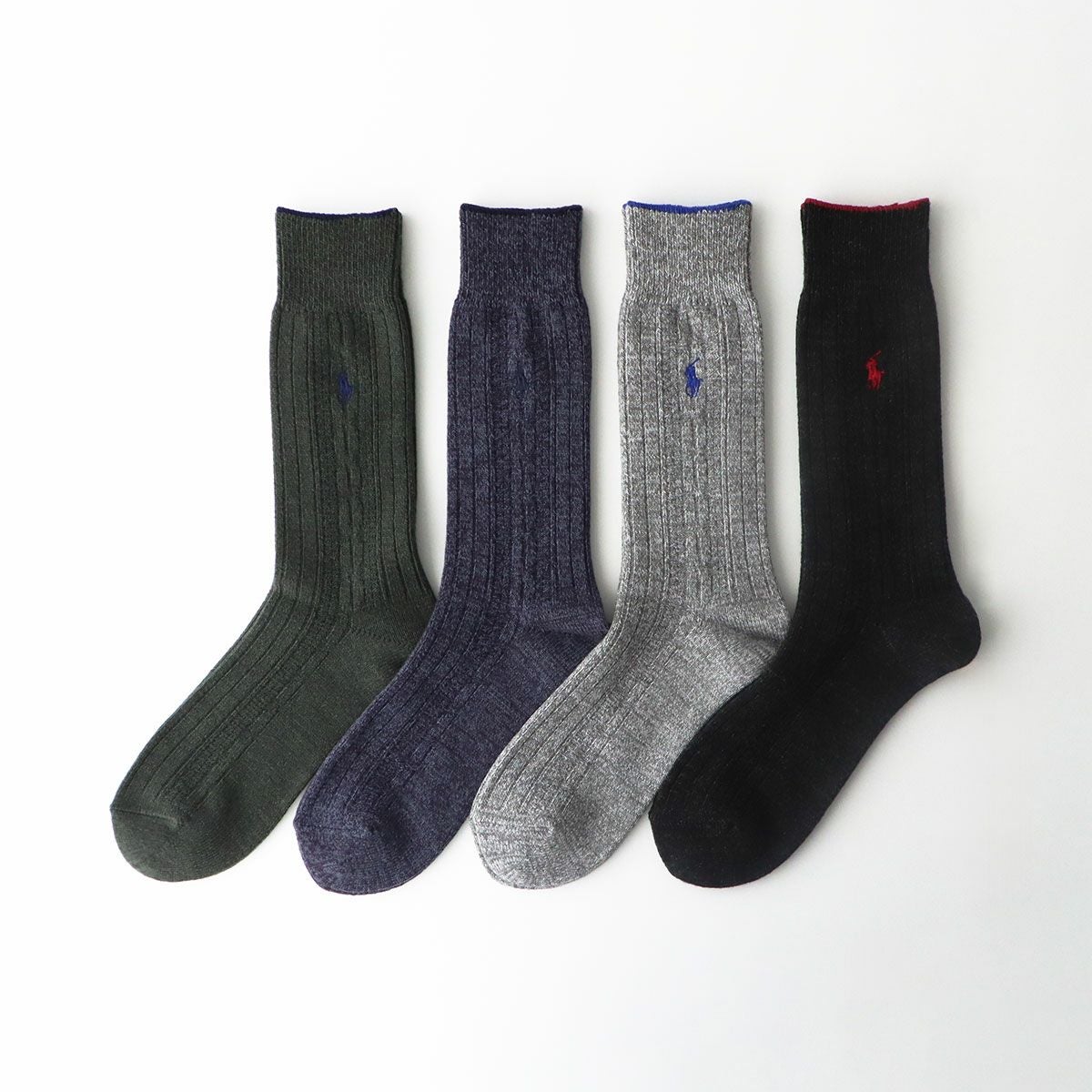 POLOラルフローレンソックス 23〜25 cm 5本指グレー 黒　ベージュ POLO RALPH LAUREN（ポロ・ラルフローレン） POLO RALPH LAUREN(ポロ
