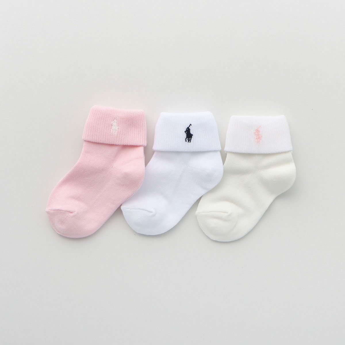 POLO RALPH LAUREN I&T ベビー＆キッズ ソックス ロゴ 折り返し（3