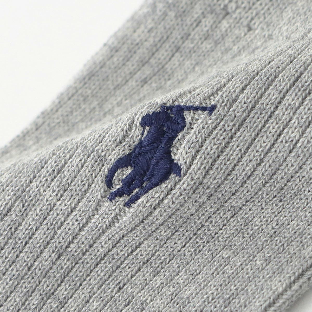 POLO RALPH LAUREN 消臭加工 綿混 ワンポイント刺繍 リブ クルー丈