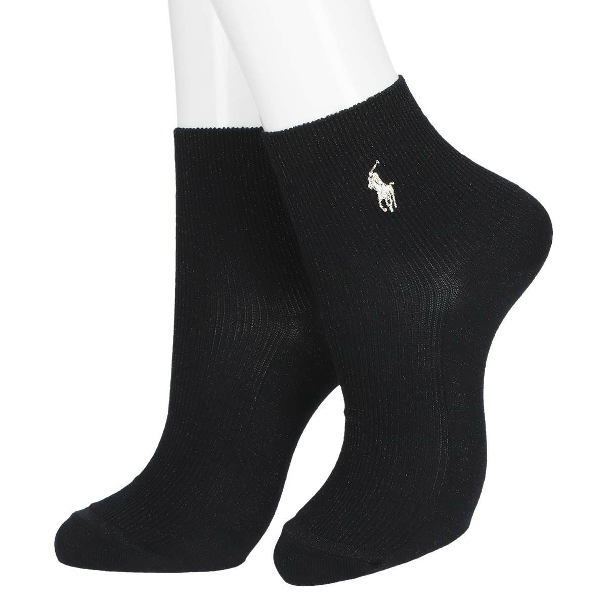 POLO RALPH LAUREN ラメ スカラップ ワンポイント 金刺繍 ショート丈