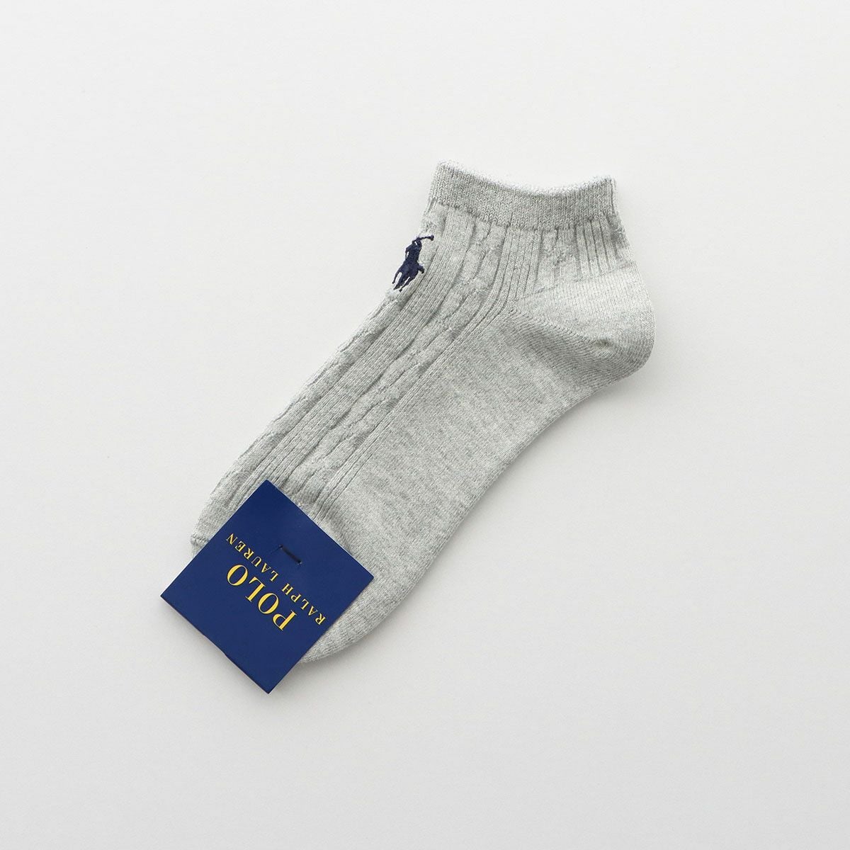 POLO RALPH LAUREN ケーブル柄 フロント刺繍 オーガニックコットン混
