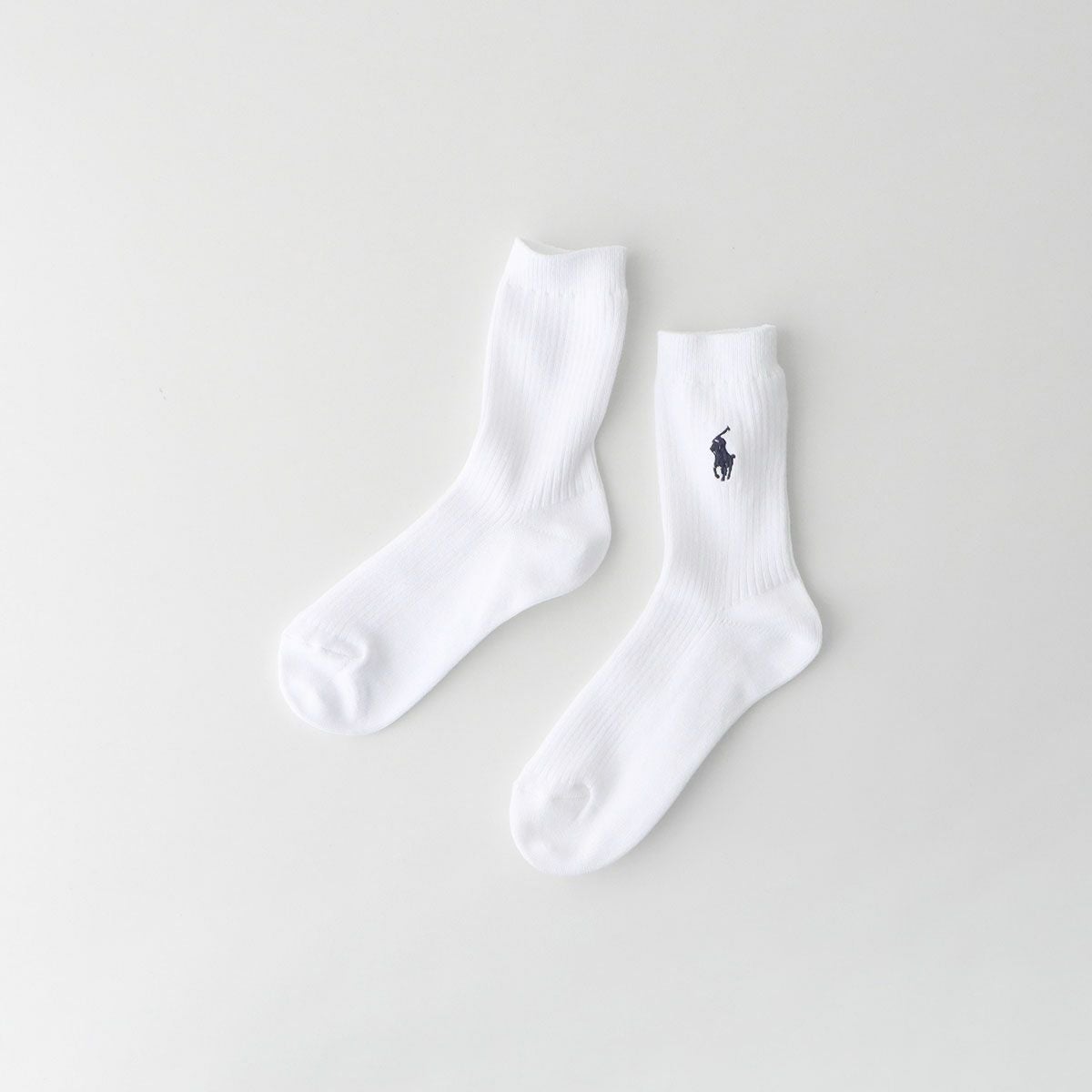 POLO RALPH LAUREN キッズ 綿混 リブ ワンポイント刺繍 クルー丈