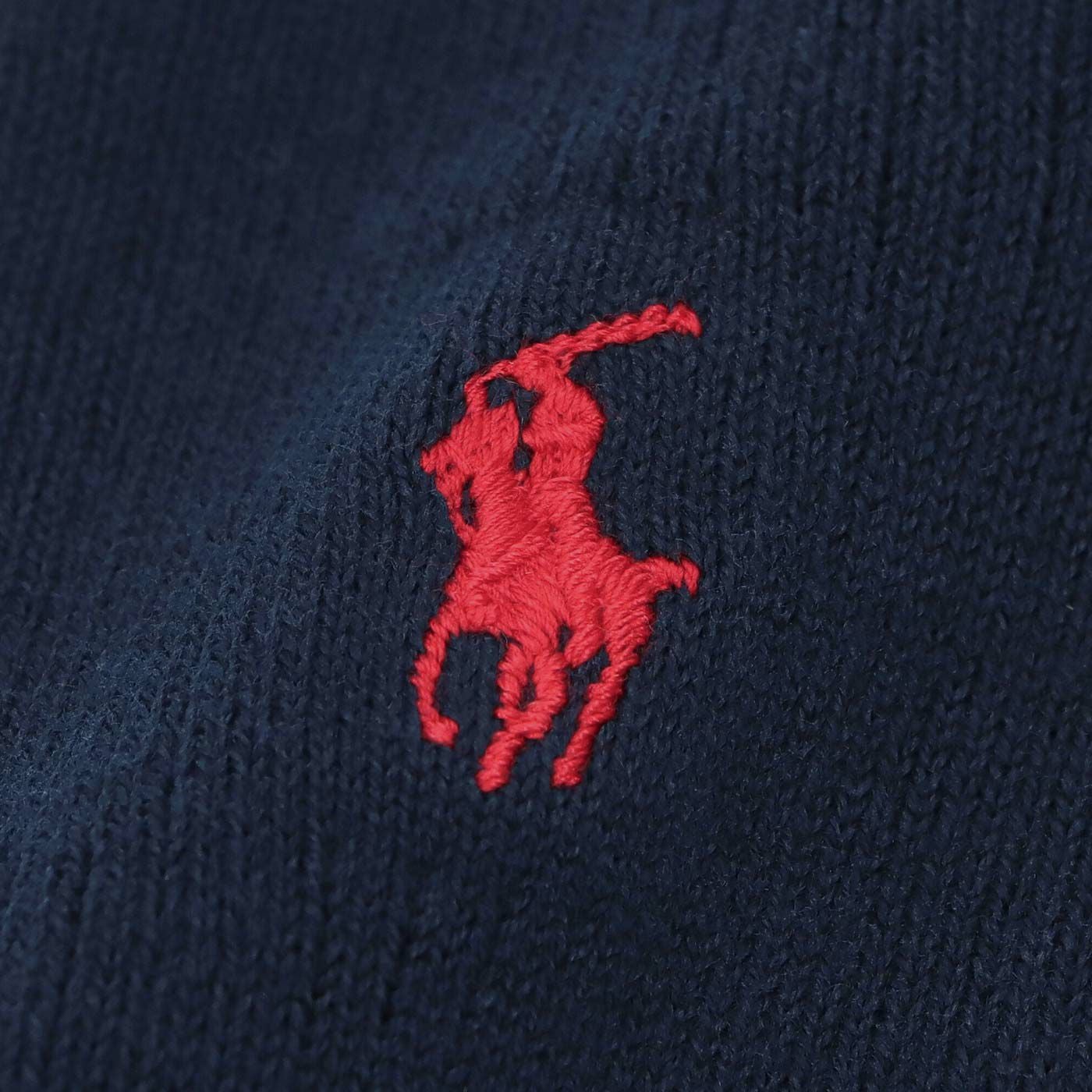 POLO RALPH LAUREN キッズ 綿混 リブ ワンポイント刺繍 クルー丈