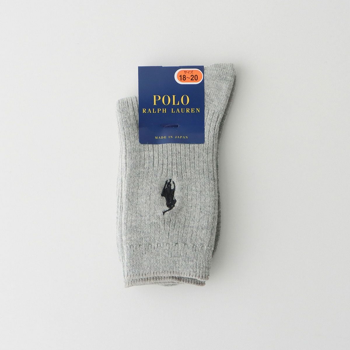 POLO RALPH LAUREN キッズ 綿混 リブ ワンポイント刺繍 クルー丈