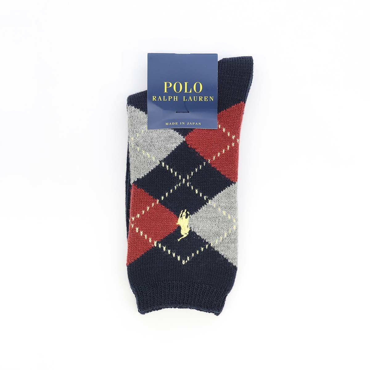 POLO RALPH LAUREN 毛混 クラシックアーガイル 日本製 クルー丈