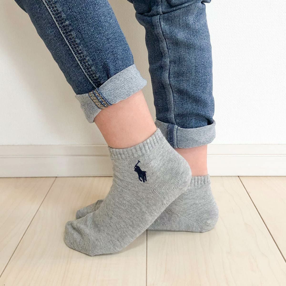 POLO RALPH LAUREN キッズ ワンポイント刺繍 スニーカー丈 ソックス