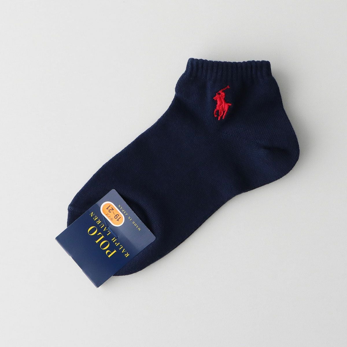 POLO RALPH LAUREN キッズ ワンポイント刺繍 スニーカー丈 ソックス