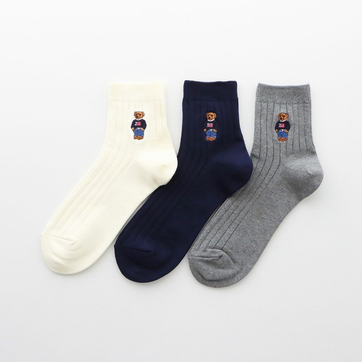 POLO RALPH LAUREN ポロベアワンポイント リブソックス ミドルショート
