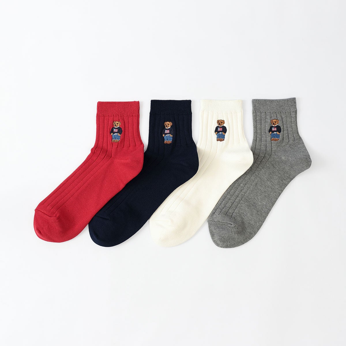 POLO RALPH LAUREN ポロベア ワンポイント刺繍 リブ ショート丈 