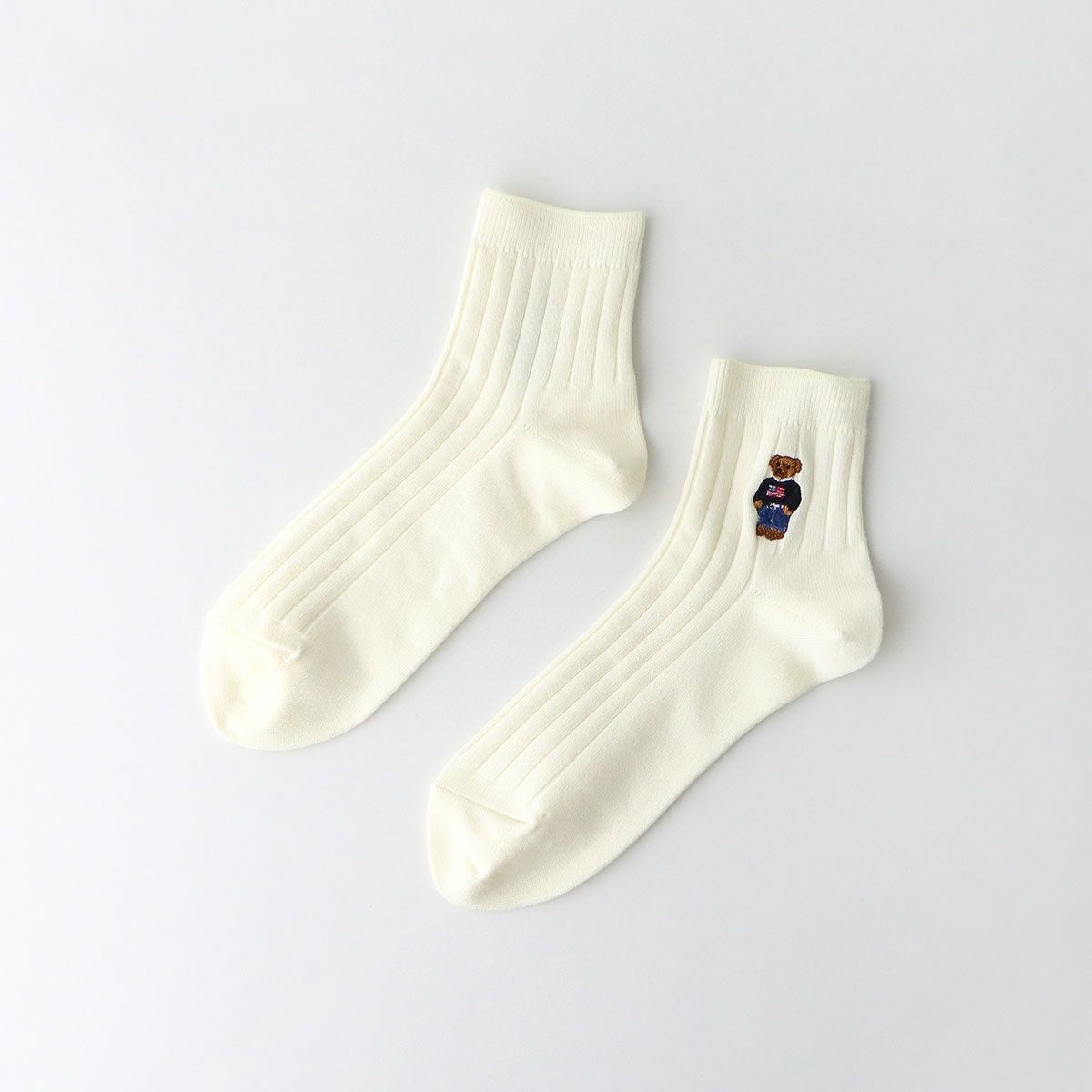 POLO RALPH LAUREN ポロベアワンポイント リブソックス ミドルショート