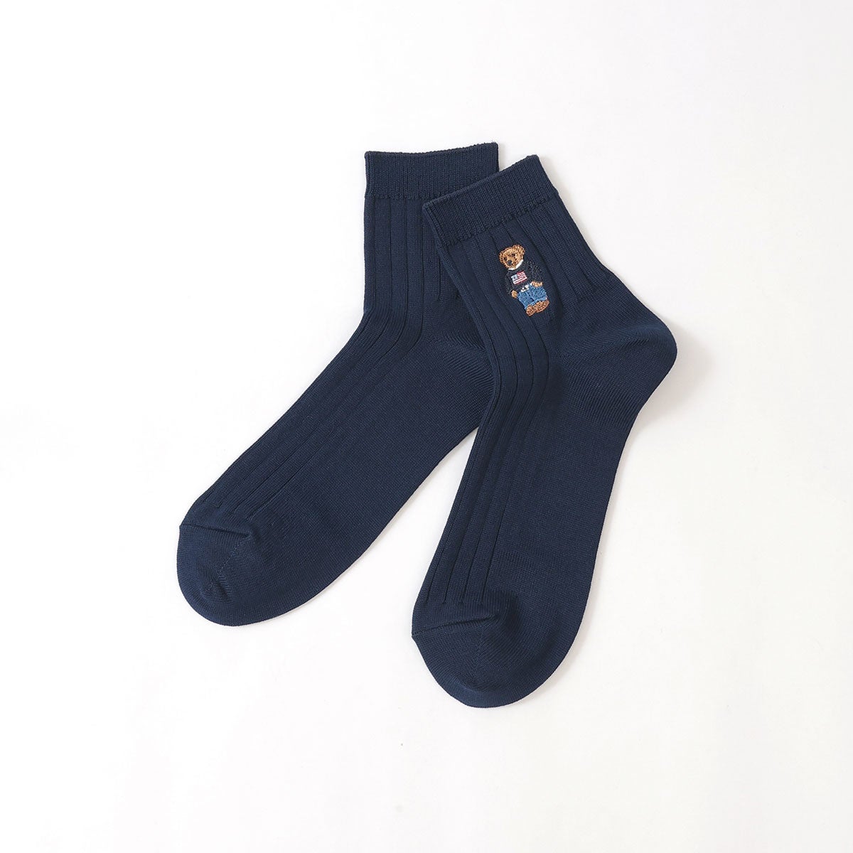 POLO RALPH LAUREN ポロベア ワンポイント刺繍 リブ ショート丈