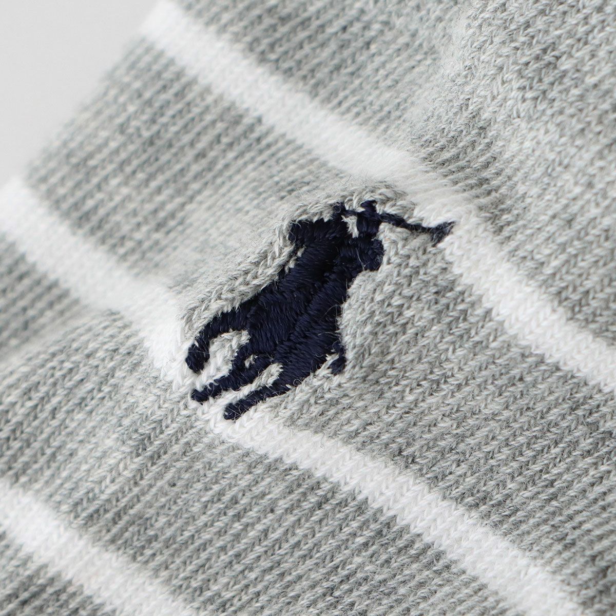 POLO RALPH LAUREN ボーダー 5本指ソックス オーガニックコットン混