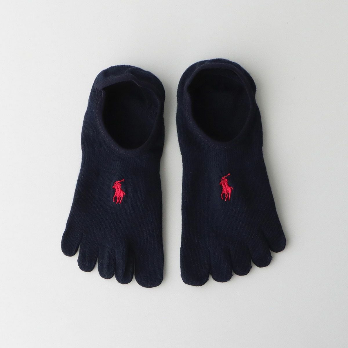 POLO RALPH LAUREN 綿混 5本指 フットカバー かかと滑り止め付き