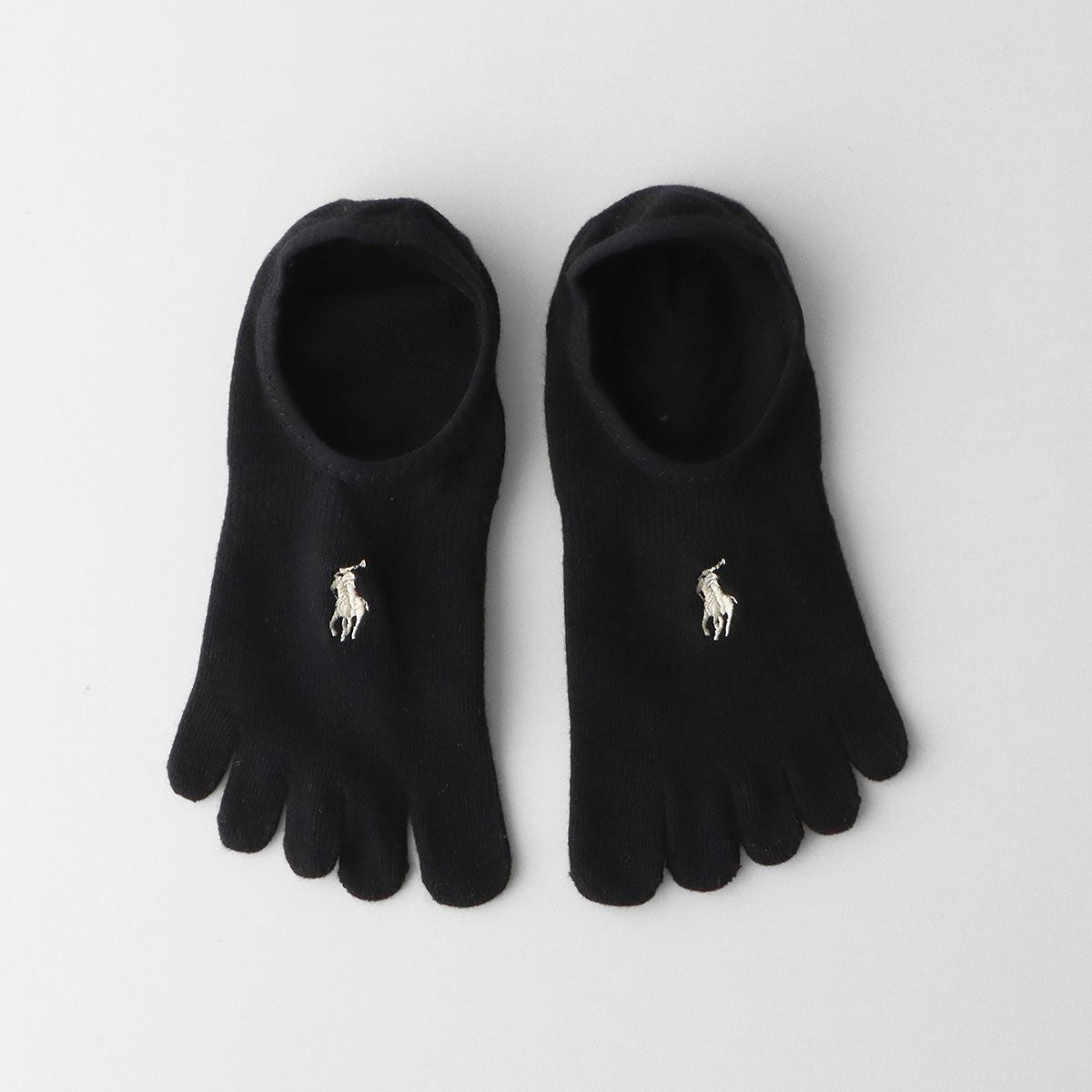 POLO RALPH LAUREN 綿混 5本指 フットカバー かかと滑り止め付き