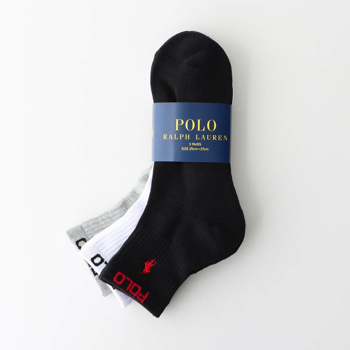 Polo Ralph Lauren パイル地 3点合計 3足セット】POLO RALPH LAUREN 足底パイル アーチサポート ワン