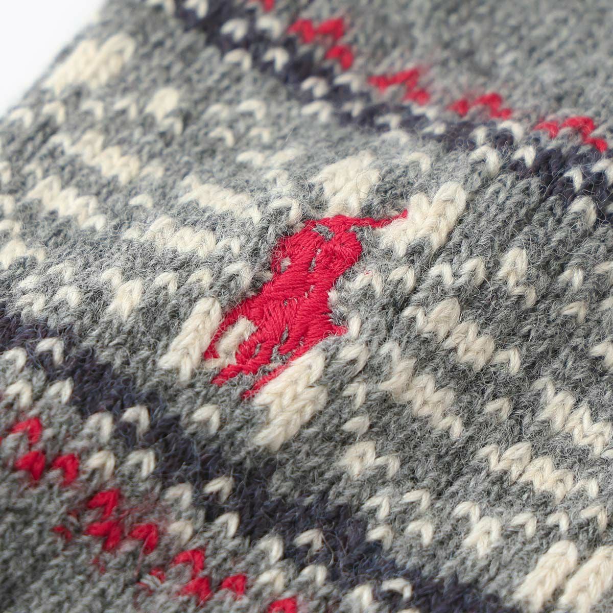 POLO RALPH LAUREN カシミヤ混 雪柄ジャガード クルー丈 ソックス