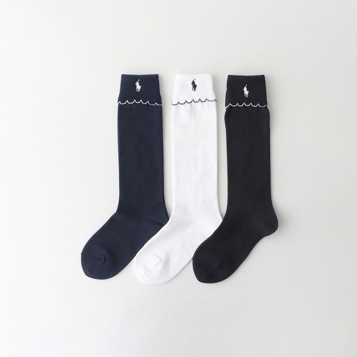 kan様割引専用 ラルフハイソックス 14-16cm 黒紺11足18800円相当 POLO RALPH LAUREN キッズ マルチカラーワンポイント リブ