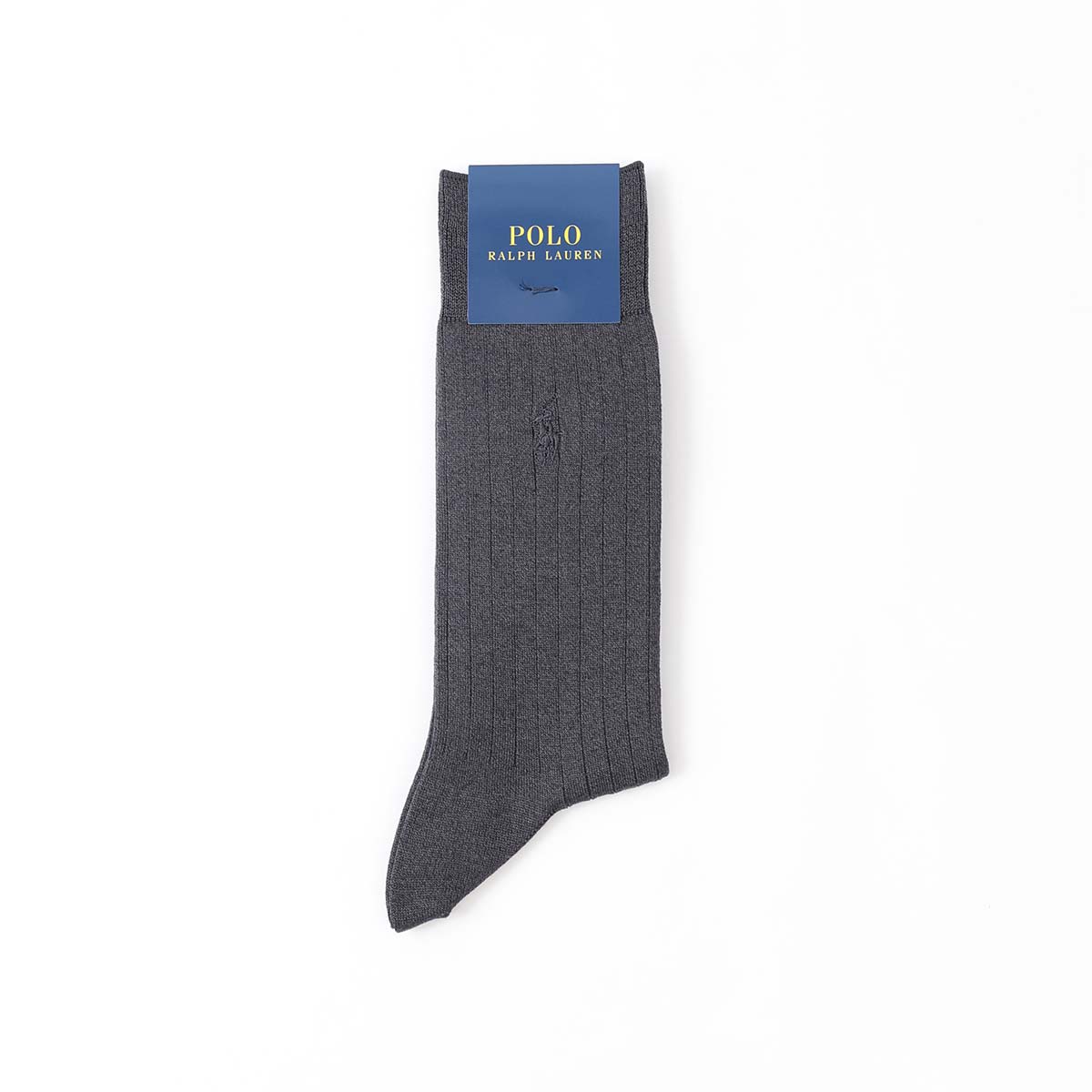 POLO RALPH LAUREN 抗菌防臭 9×1リブ ビジネスソックス ワンポイント