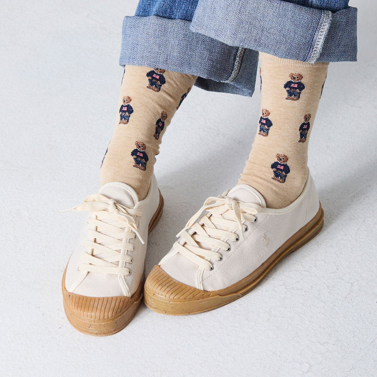 POLO RALPH LAUREN オーガニックコットン混 フラッグミニベア総柄