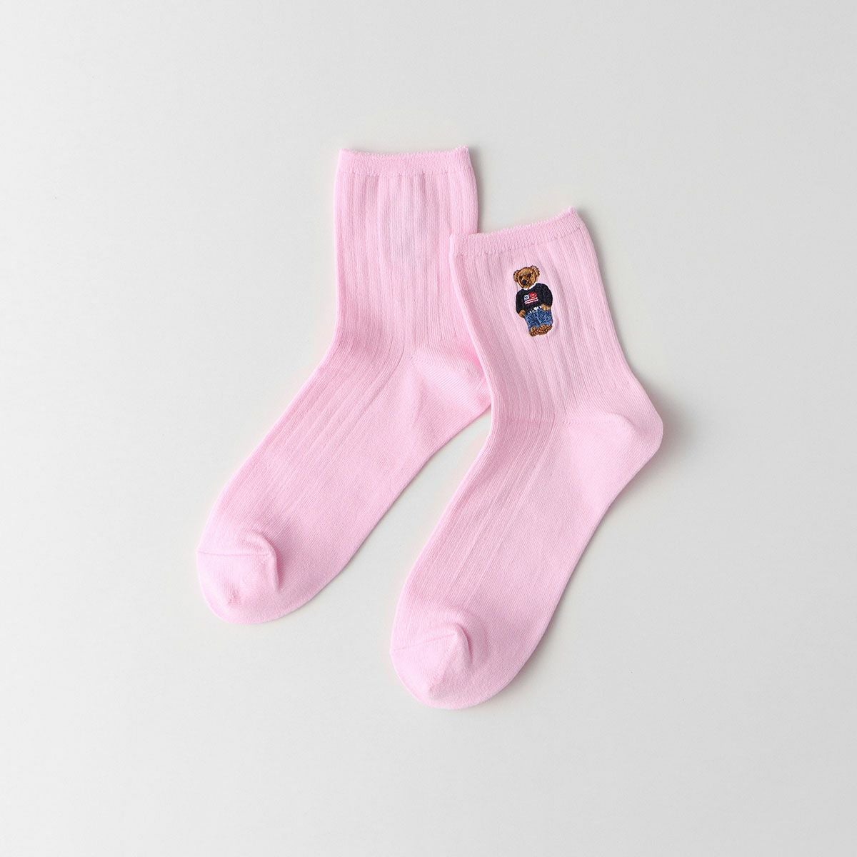 POLO RALPH LAUREN ポロベア刺繍 ショート リブソックス オーガニック