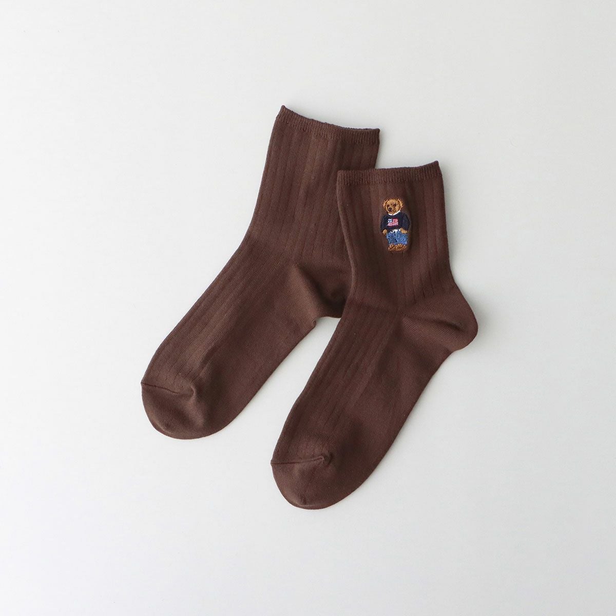 POLO RALPH LAUREN ポロベア刺繍 ショート リブソックス オーガニック